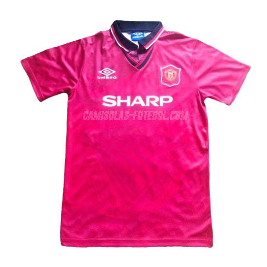 umbro camisola retrô manchester united equipamento principal 1994-96