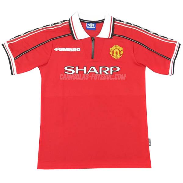 umbro camisola retrô manchester united equipamento principal 1998-1999