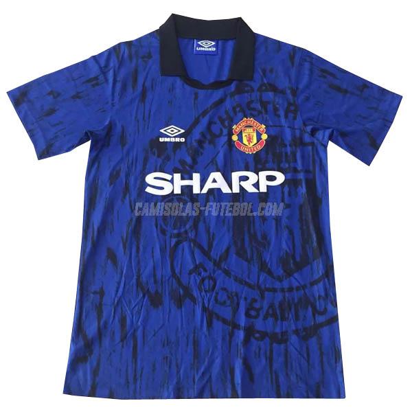 umbro camisola retrô manchester united equipamento suplente 1992