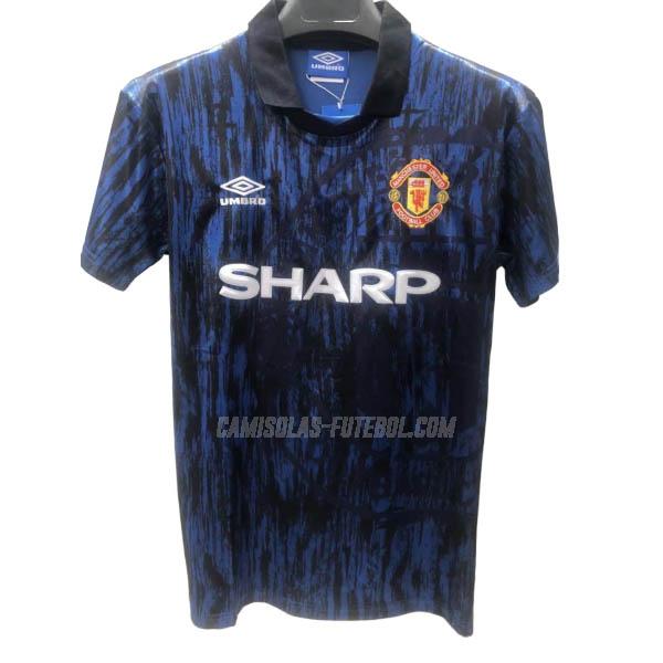 umbro camisola retrô manchester united equipamento suplente 1993