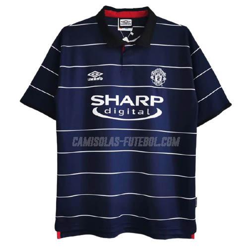 umbro camisola retrô manchester united equipamento suplente 1999-2000
